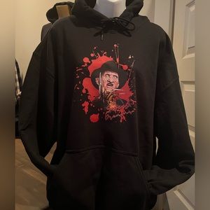 Freddy Krueger Nightmare On Elm Street Black Hoodie Sweatshirt NEW